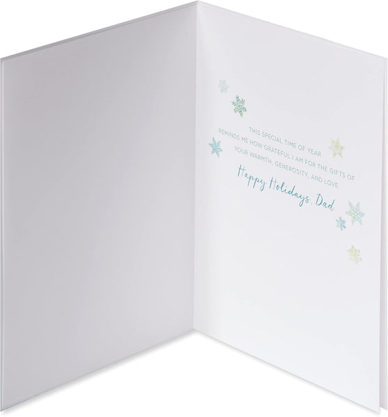 Laser-Cut Wood Watercolor Trees Christmas Card (Dad)