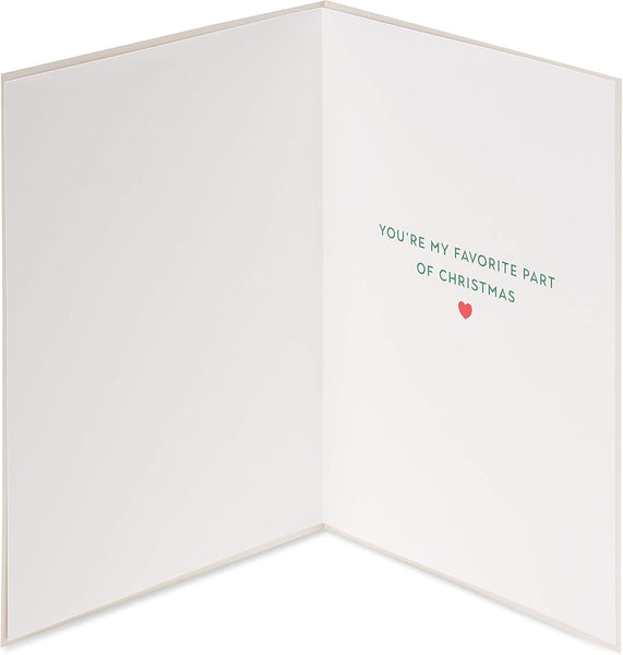 Mickey & Minnie Stockings Romantic Christmas Card