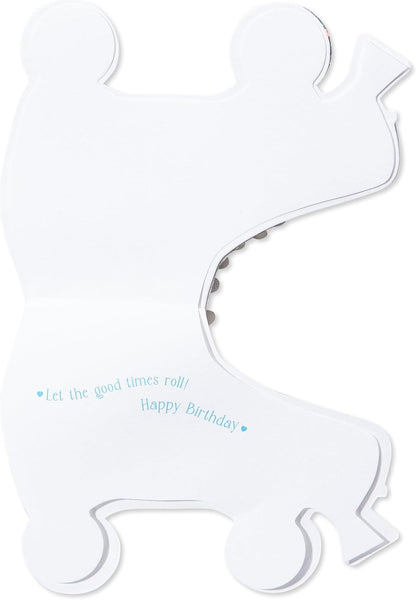 Die-Cut Iridescent Roller Skate Birthday Card