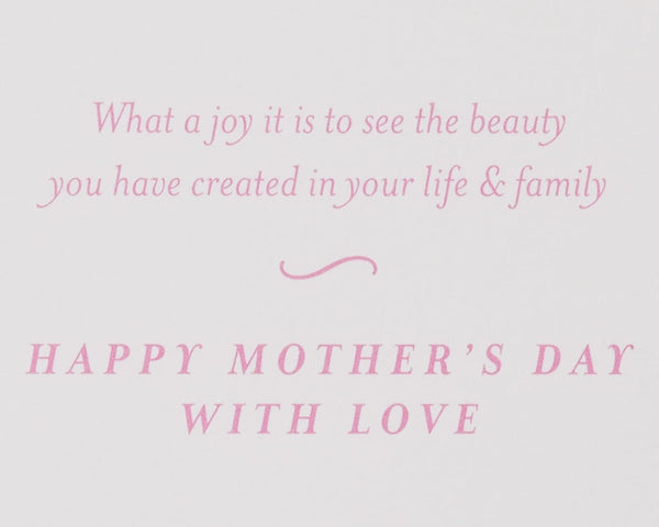 Lasercut Flowers Mother's Day Card (For Daughter)