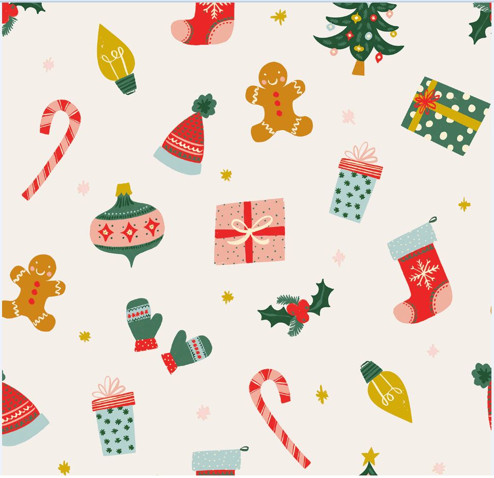 Double Sided Christmas Icons Christmas Roll Wrap