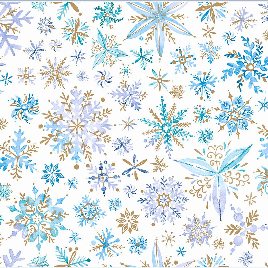 Elegant Snowflakes Christmas Roll Wrap