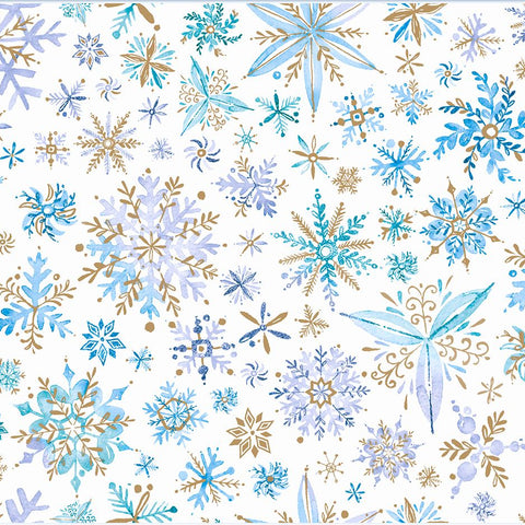 Elegant Snowflakes Christmas Roll Wrap