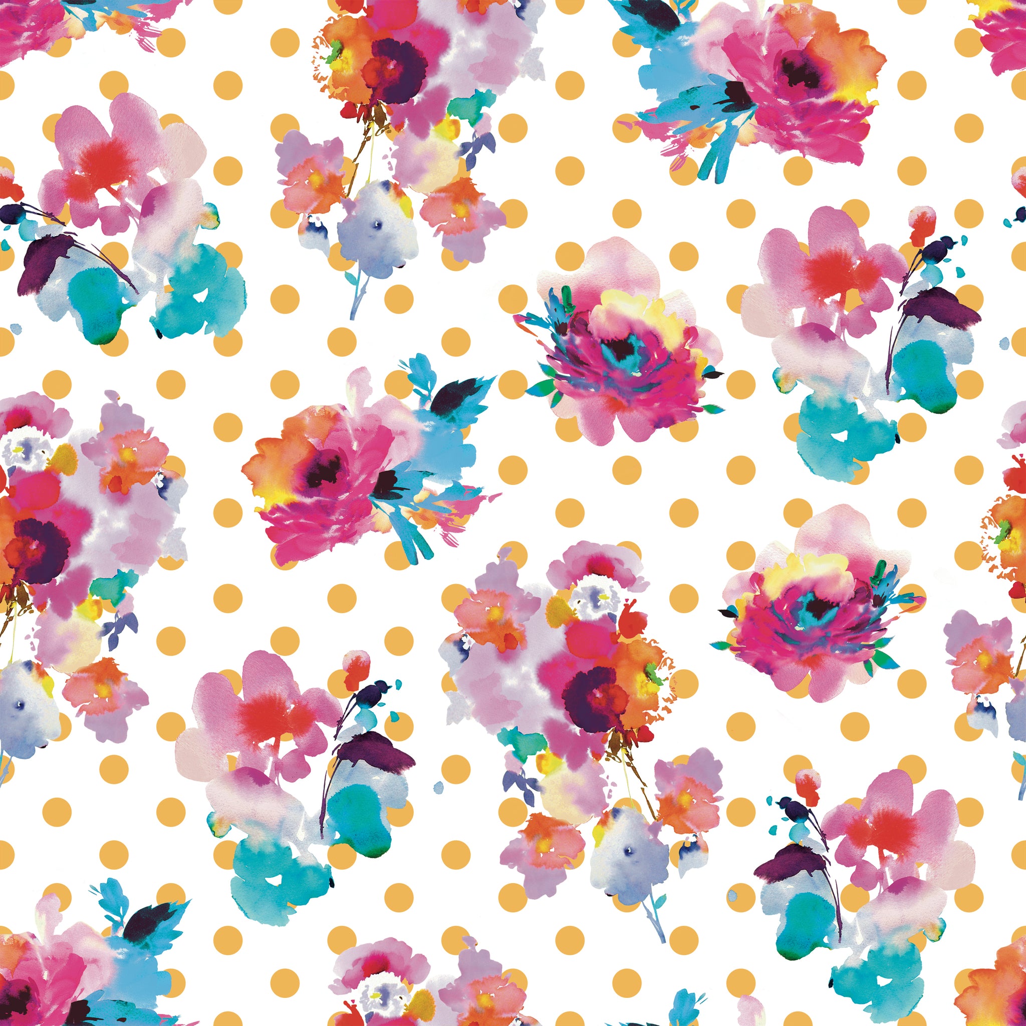 Floral Watercolor Roll Wrap