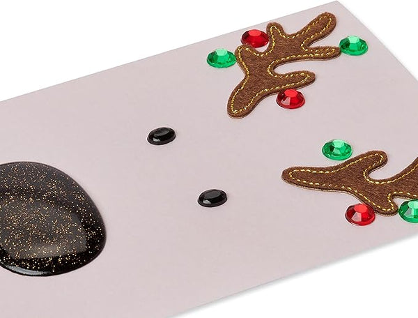 Handmade Reindeer Money Enclosure Christmas Card