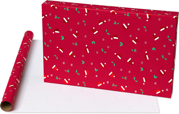 Santa Hats & Animals Christmas Roll Wrap (Set of 3)