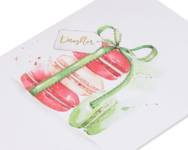 Festive Macarons Holiday Card (Daughter)