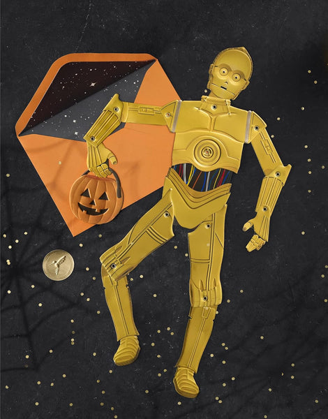 Articulated C3PO Halloween Card