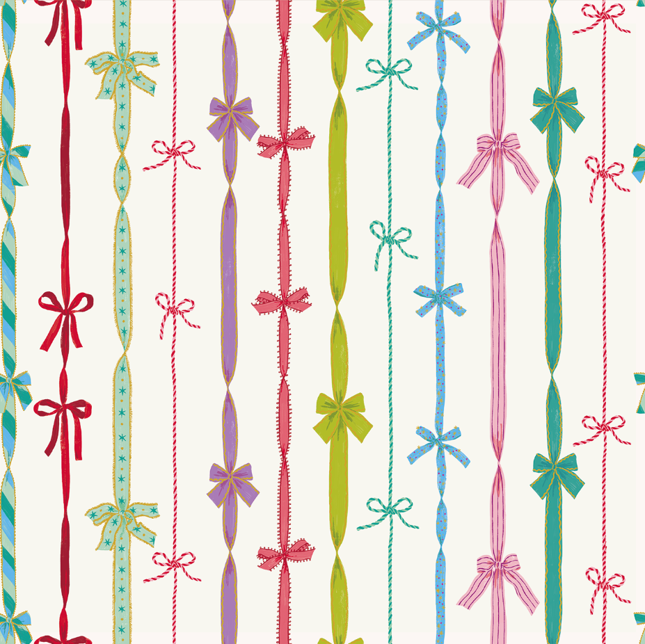 Joyful Tidings Bows Christmas Roll Wrap