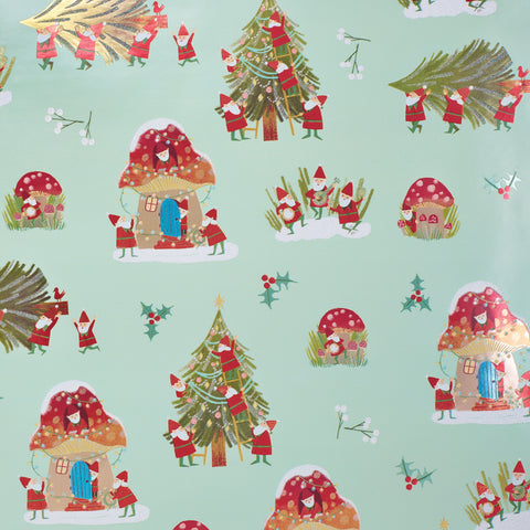 Gnomes Christmas Roll Wrap