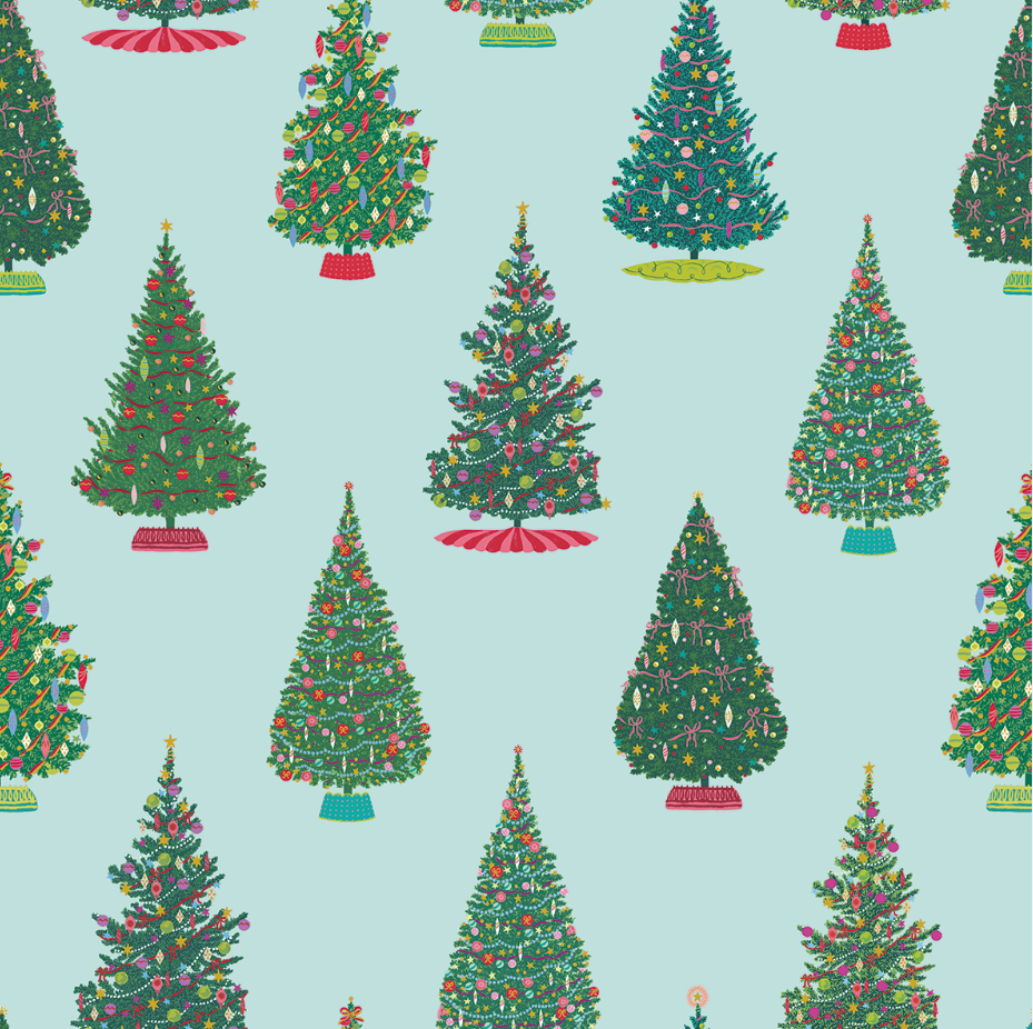 Joyful Tidings Tree Christmas Roll Wrap