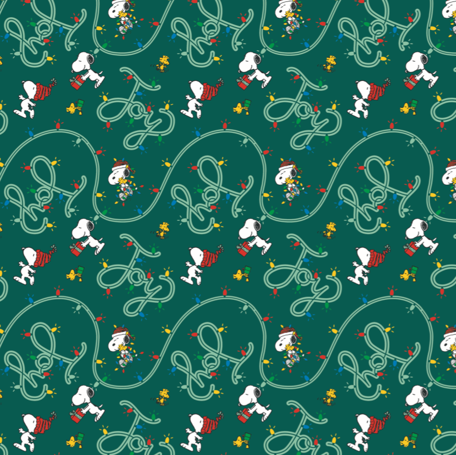 Double Sided Snoopy Peanuts Christmas Roll Wrap