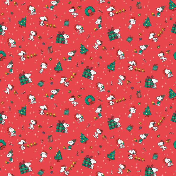 Double Sided Snoopy Peanuts Christmas Roll Wrap
