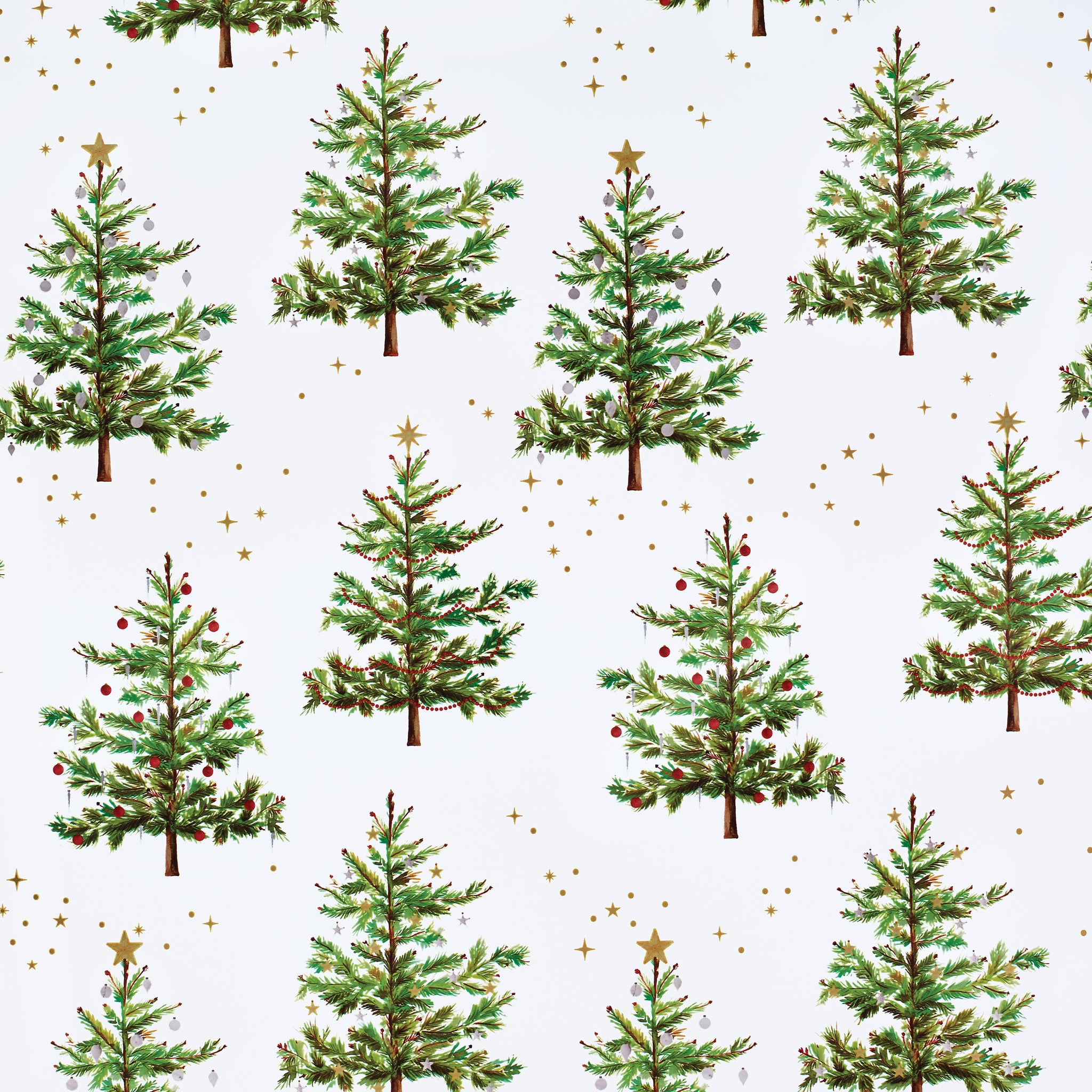 Decorative Trees Christmas Roll Wrap