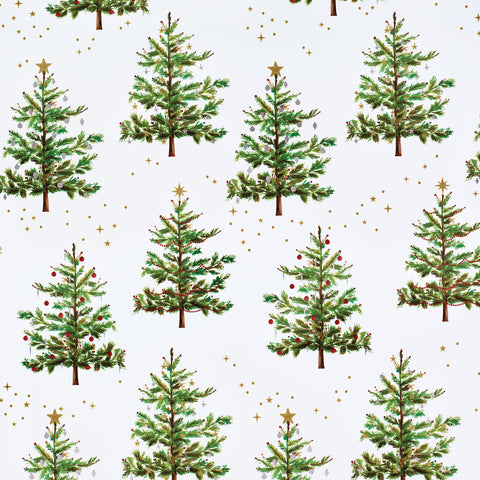 Decorative Trees Christmas Roll Wrap