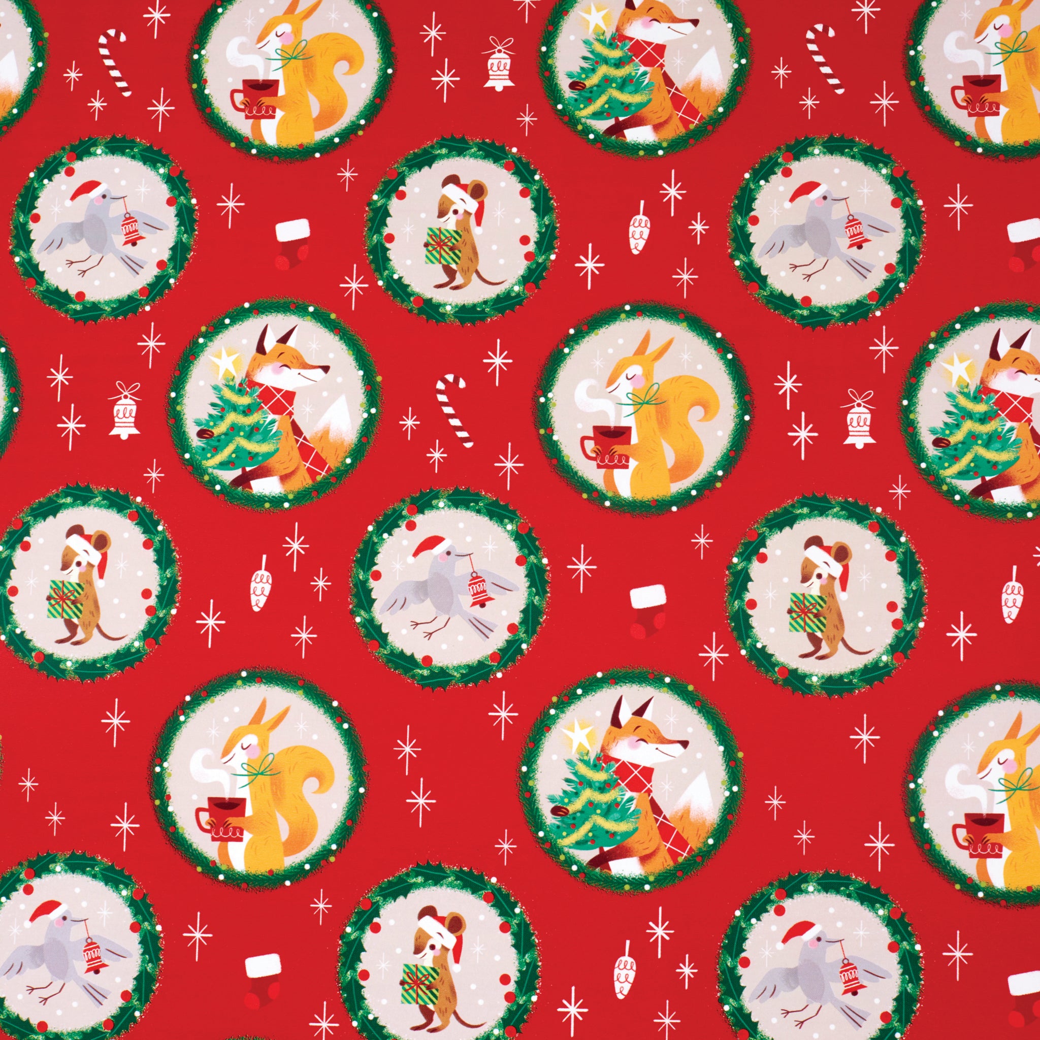 Forest Critter Friends Christmas Roll Wrap