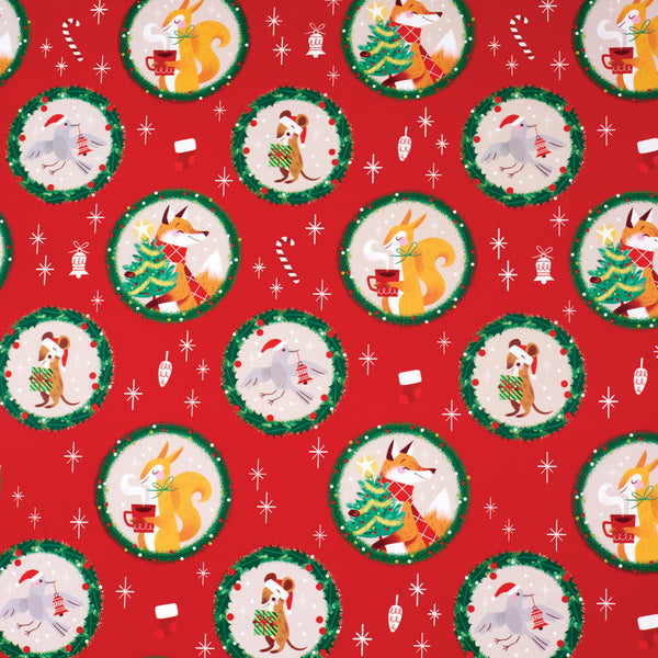 Forest Critter Friends Christmas Roll Wrap