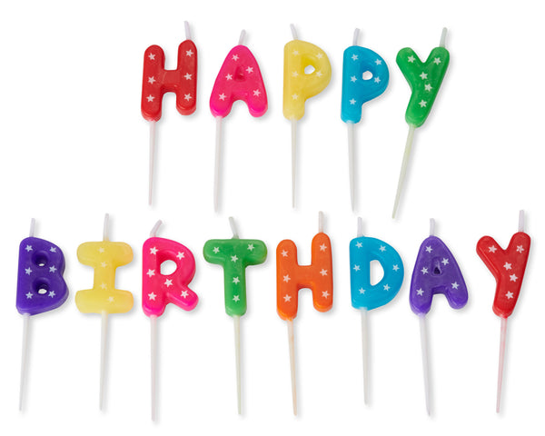 "Happy Birthday” Toothpick Birthday Candles (Set of 13)