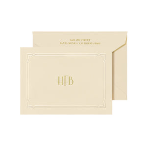 Personalized Langston Monogram Folded Notes (Letterpress)