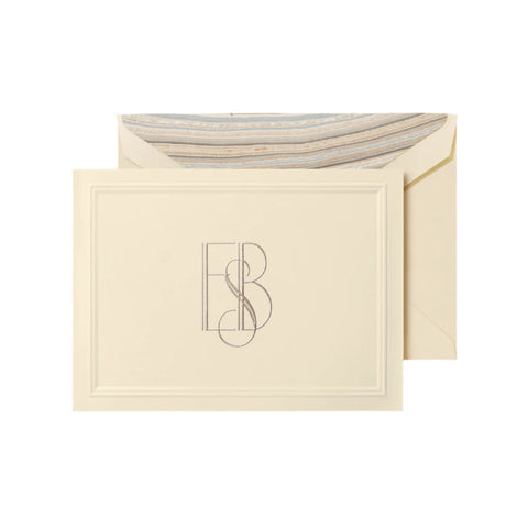 Personalized Buchanan Monogram Folded Notes (Engraving)