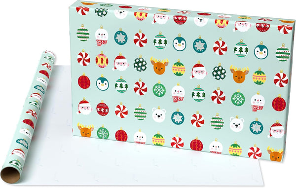 Santa Hats & Animals Christmas Roll Wrap (Set of 3)