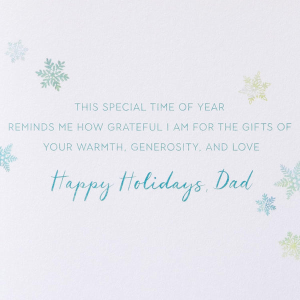 Laser-Cut Wood Watercolor Trees Christmas Card (Dad)