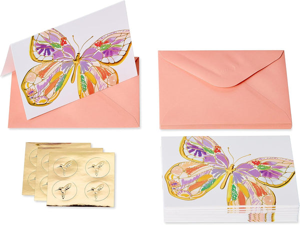 Foil Bold Butterfly Blank Boxed Notes (Set of 12)