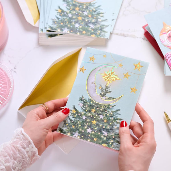 Tree Topper Christmas Boxed Cards (Set of 14)
