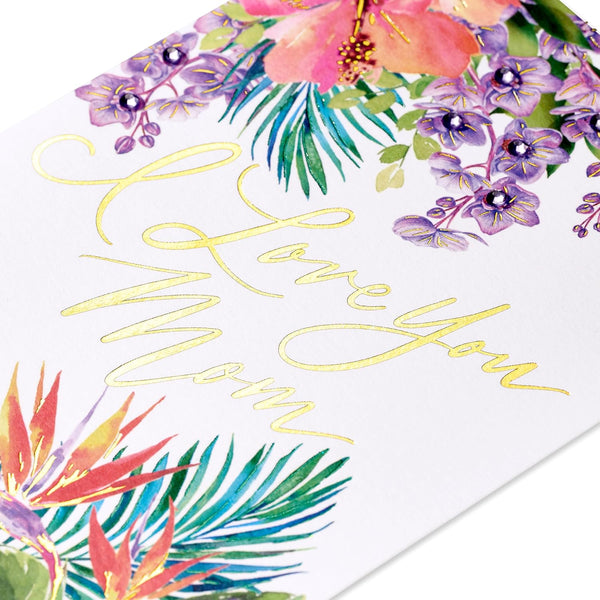 Tropical Floral Valentine's Day Card (Mom)