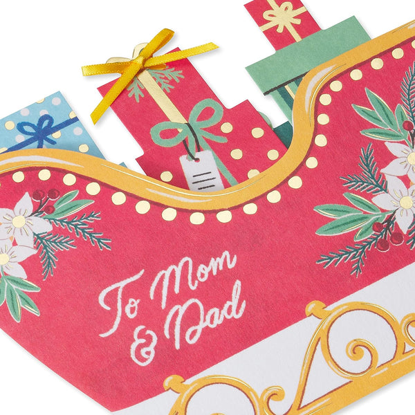Pop-Up Sleigh Christmas Card (Mom & Dad)