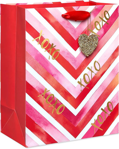 Painterly Chevron Valentine’s Day Large Bag