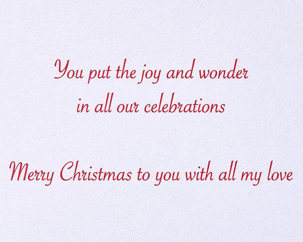 Handmade Mr. & Mrs. Snowman Christmas Card (Wife)