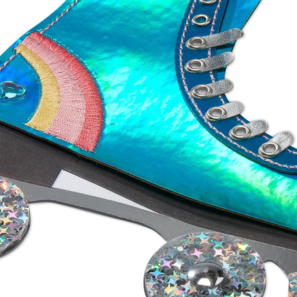 Die-Cut Iridescent Roller Skate Birthday Card