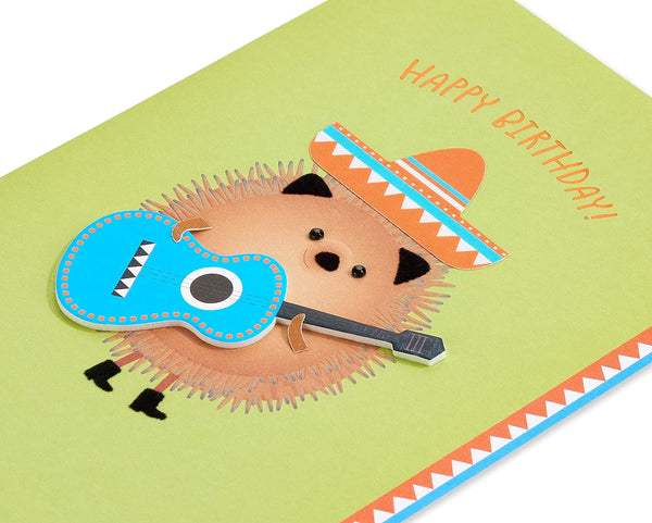 Guitar Hedgehog Birthday Card