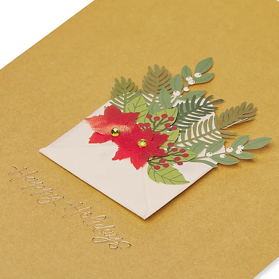 Handmade Floral Envelope Holiday Card