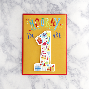 Age 1 “Hooray” Birthday Card