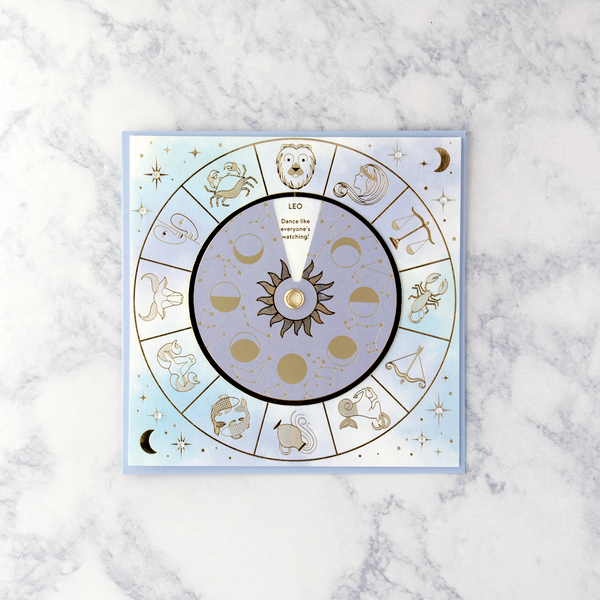 Astrology Spinner Birthday Card