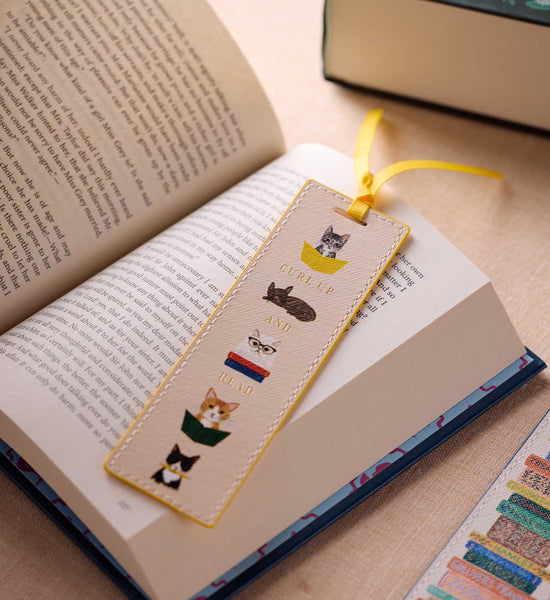 Illustrated Studious Cats Bookmark