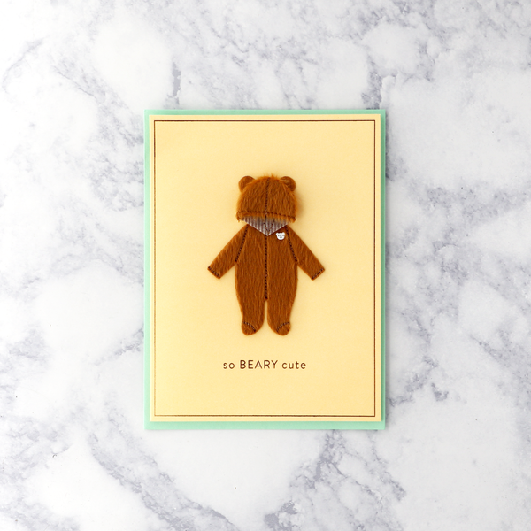 Baby Bear Onesie New Baby Card