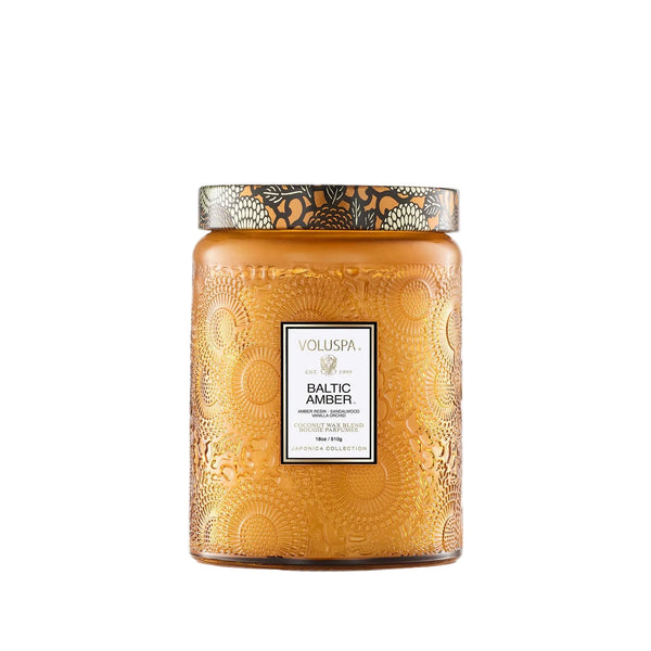 Baltic Amber Coconut Wax Large Jar Candle
