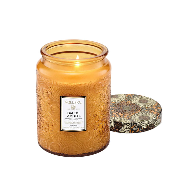 Baltic Amber Coconut Wax Large Jar Candle
