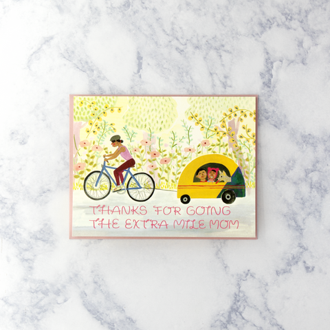 Biking "Extra Mile" Mother's Day Card