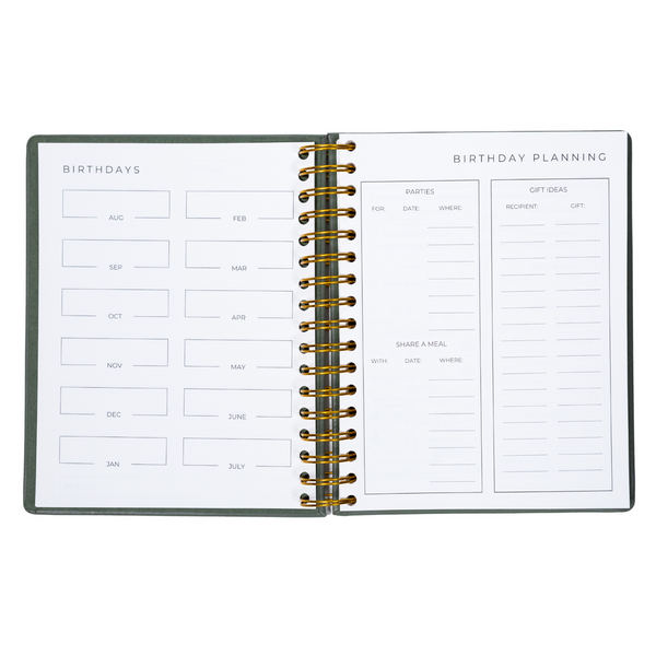 "Focused" 2024-2025 12 Month Leather Planner