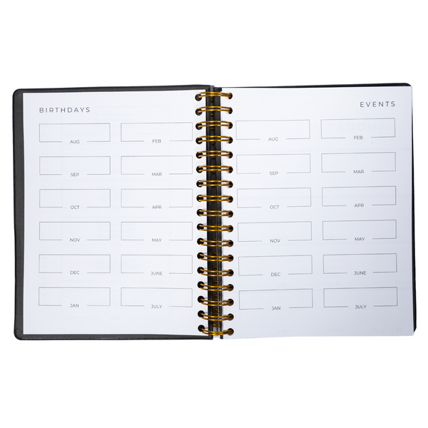 "Minimalist" 2024-2025 12 Month Leather Planner