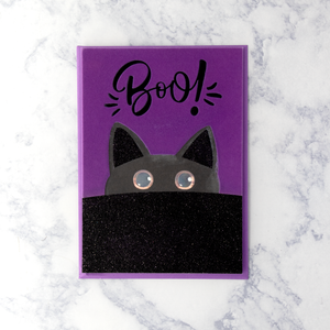 Black Cat "Boo" Halloween Card