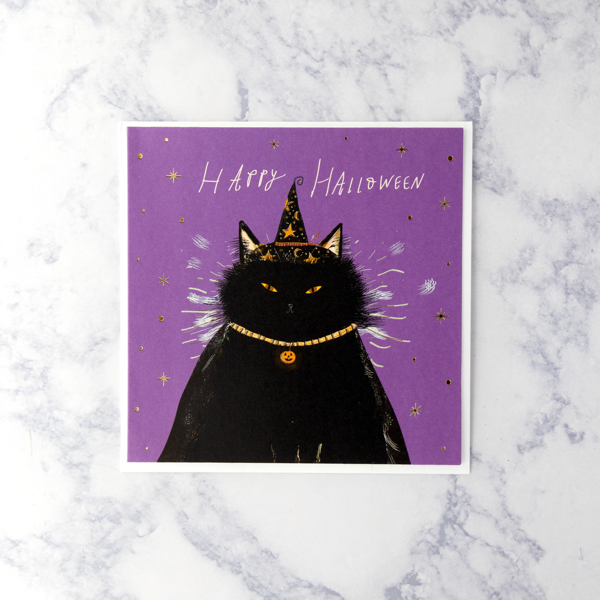 Black Cat Magic Halloween Card