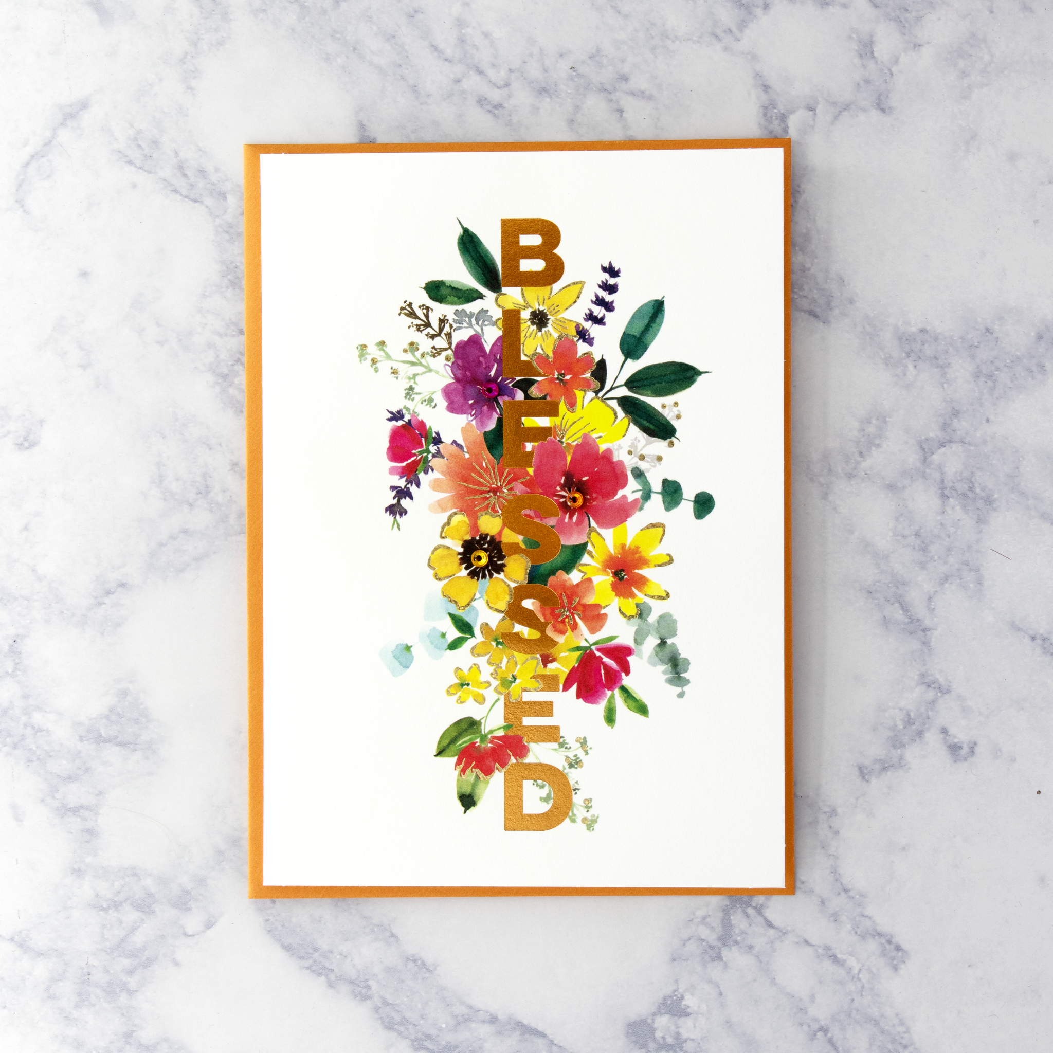 Blessed Lettering Thanksgiving Card