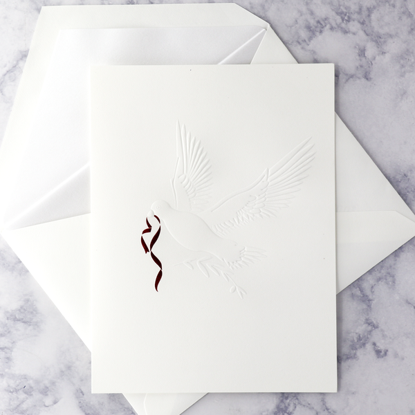 Blind Embossed Dove "Peace On Earth" Holiday Boxed Notes (Set of 10)