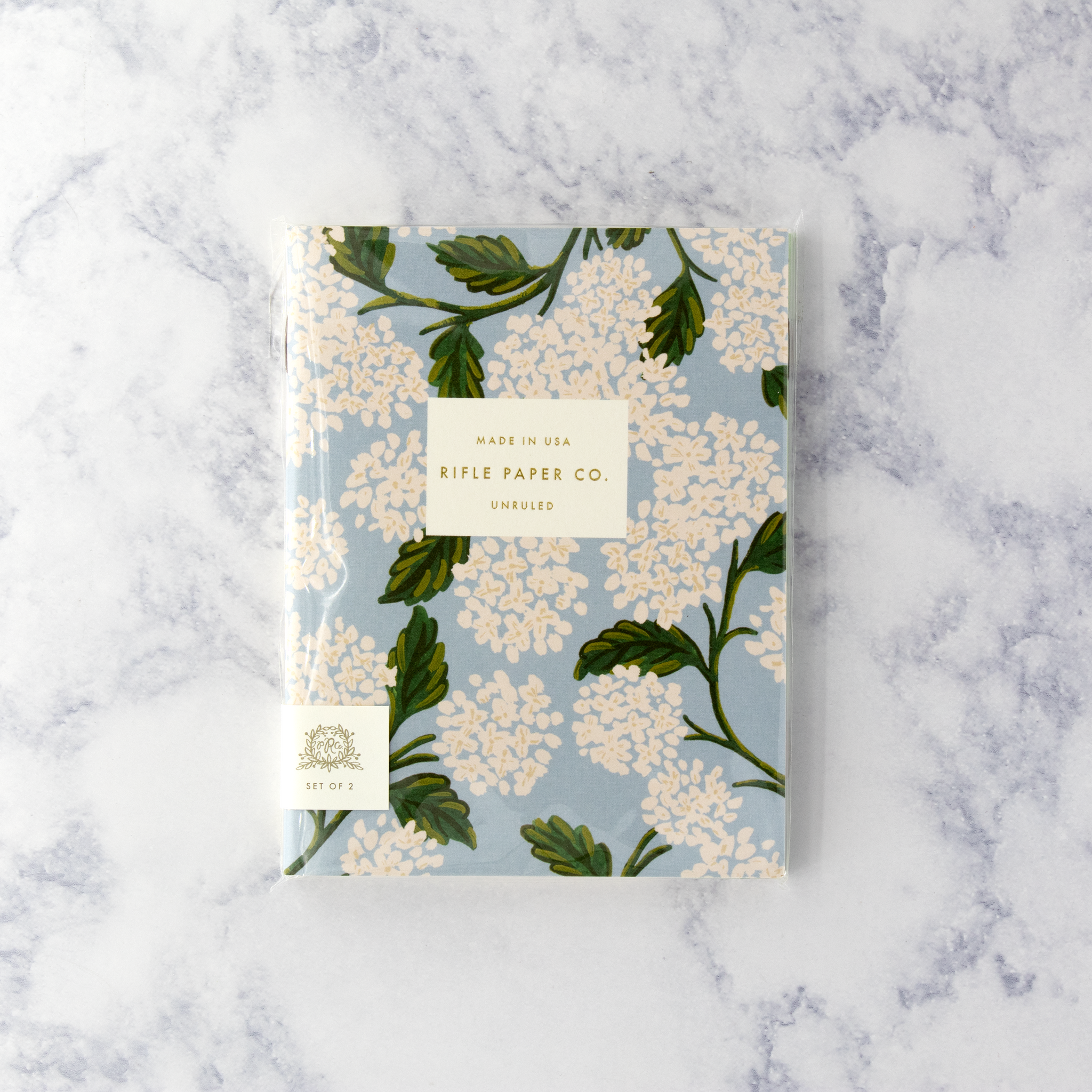 Blue Hydrangea Pocket Notebook (Set of 2)