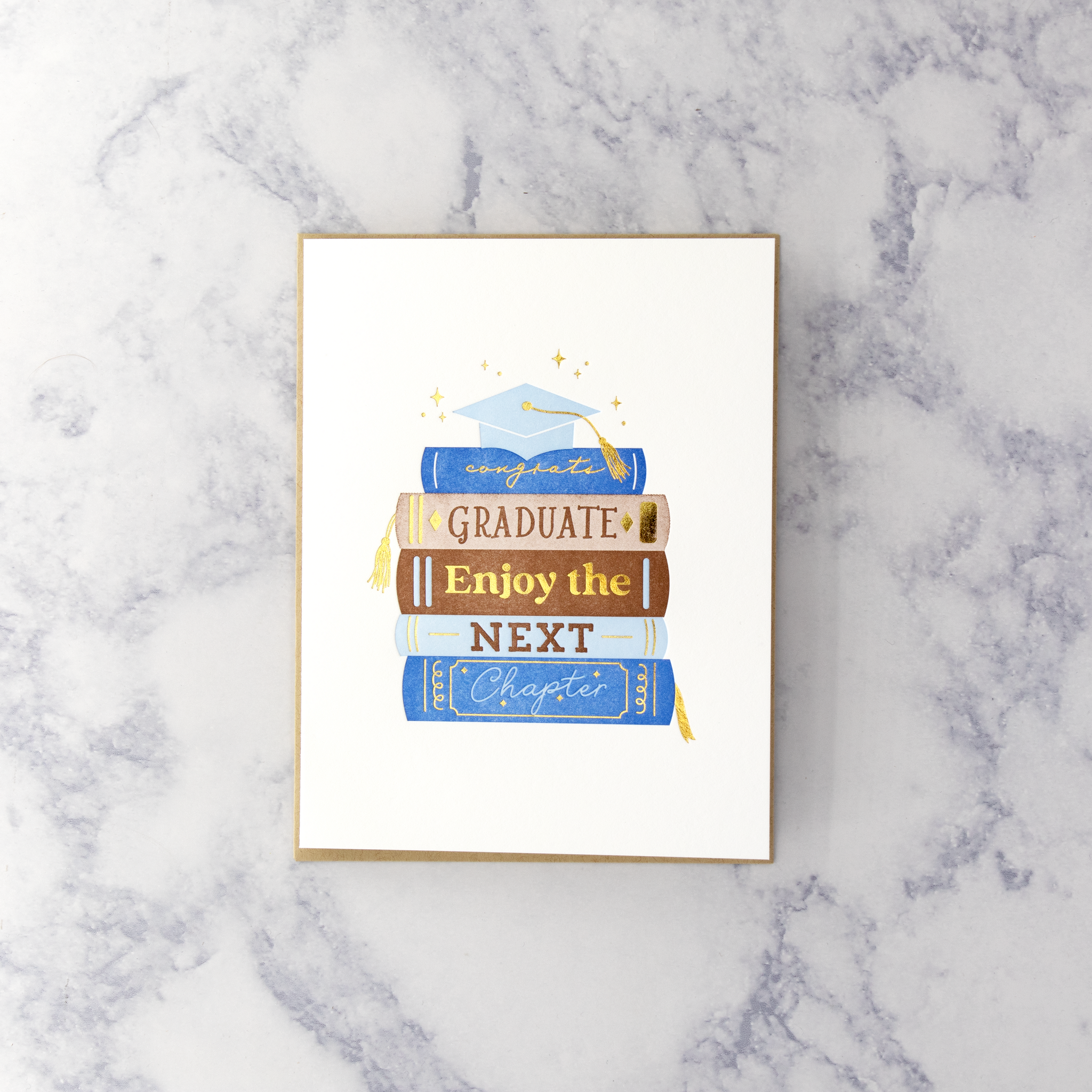 Book Stack Graduation Card